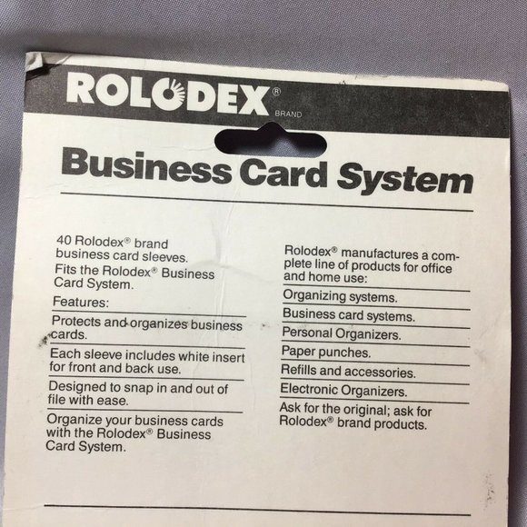 COPY - Rolodex Rotary Business File Card 40 Refill  2 5/8 x 4 New Old Stock 1992 - Picture 3 of 6